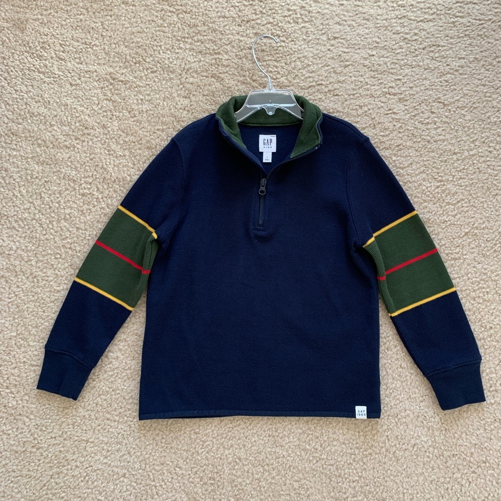 GAP kids boys quarter zip sweater
